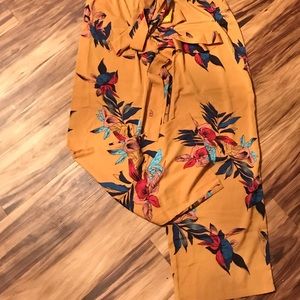 Floral Wrap Top and Ankle length Pants